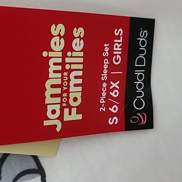 CUDDL DUDS JAMMIES FOR FAMILIES GIRLS 2 PIECE HOLIDAY PAJAMAS SIZE SMALL 6/6X - Picture 7 of 11